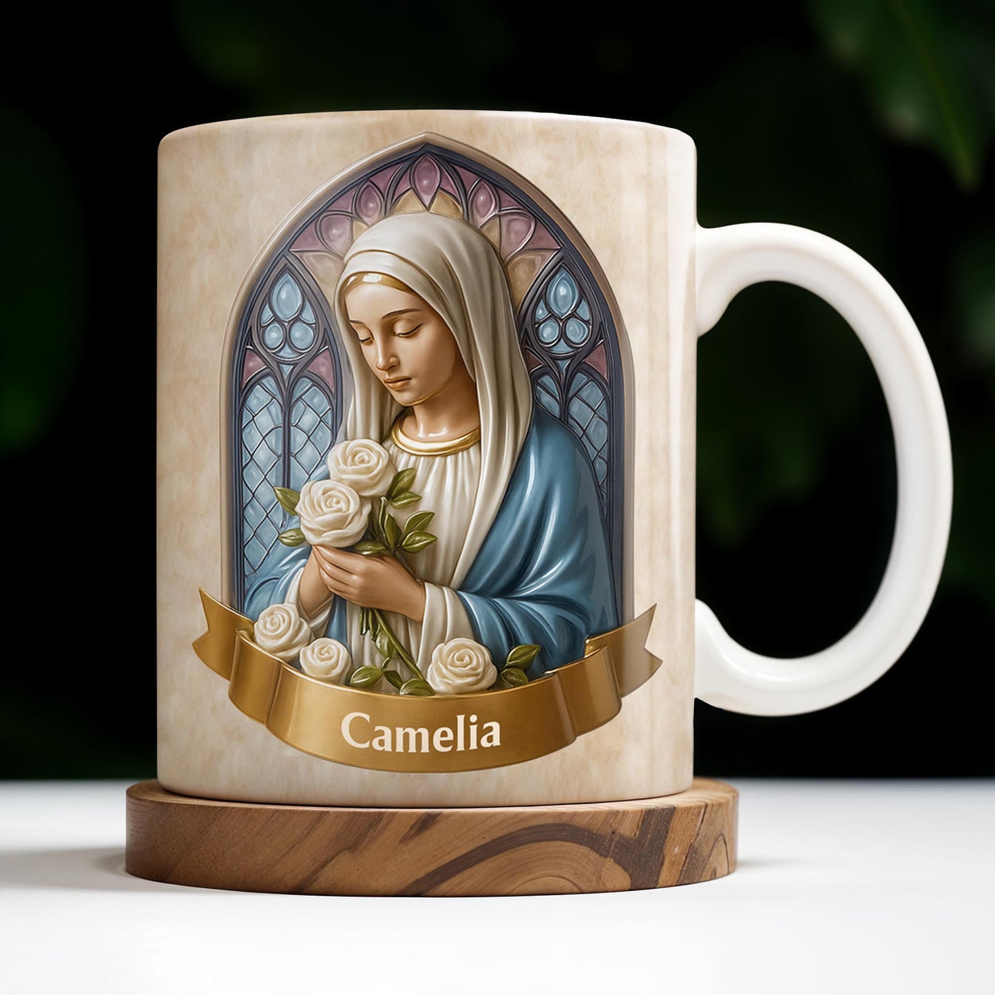 Celebrate Faith and Devotion, Stained Glass Religious Figure