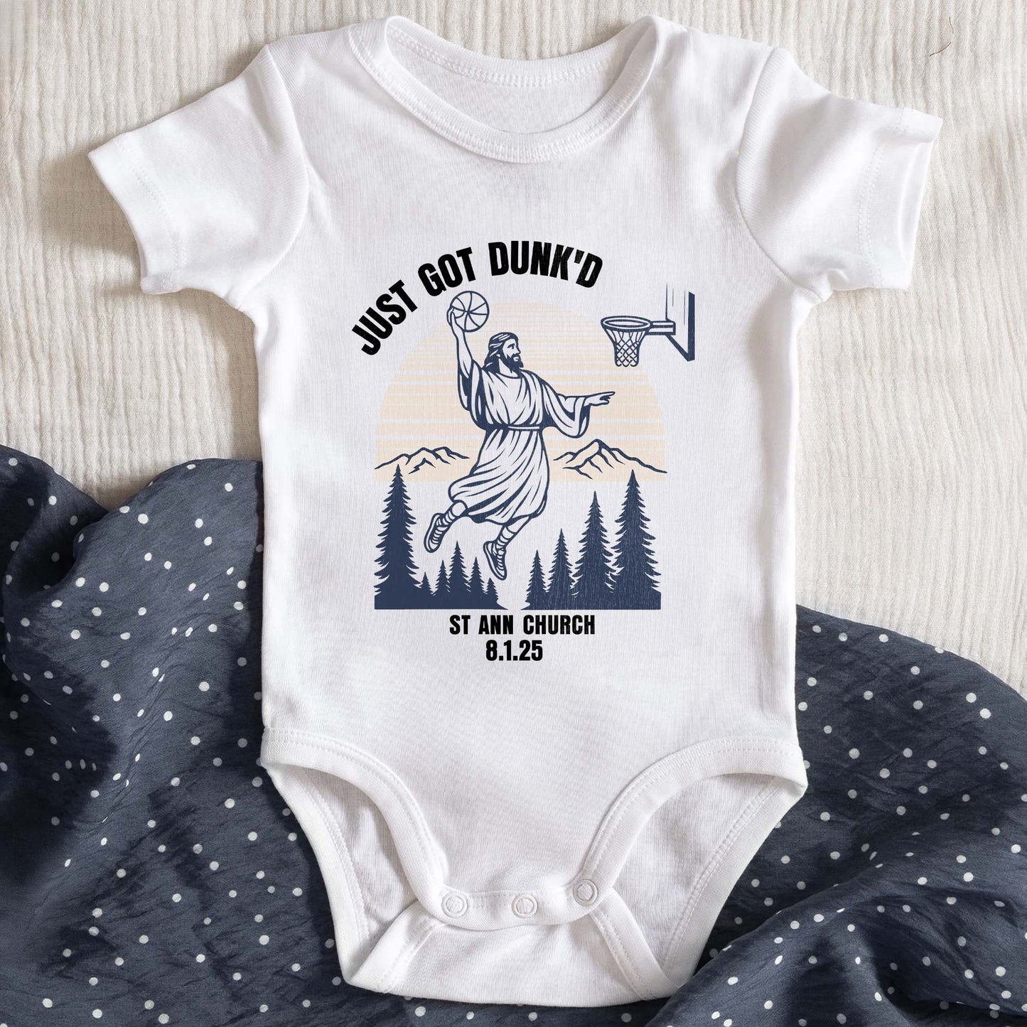 Just Got Dunk'd, Religious Figure With Basketball Hoop