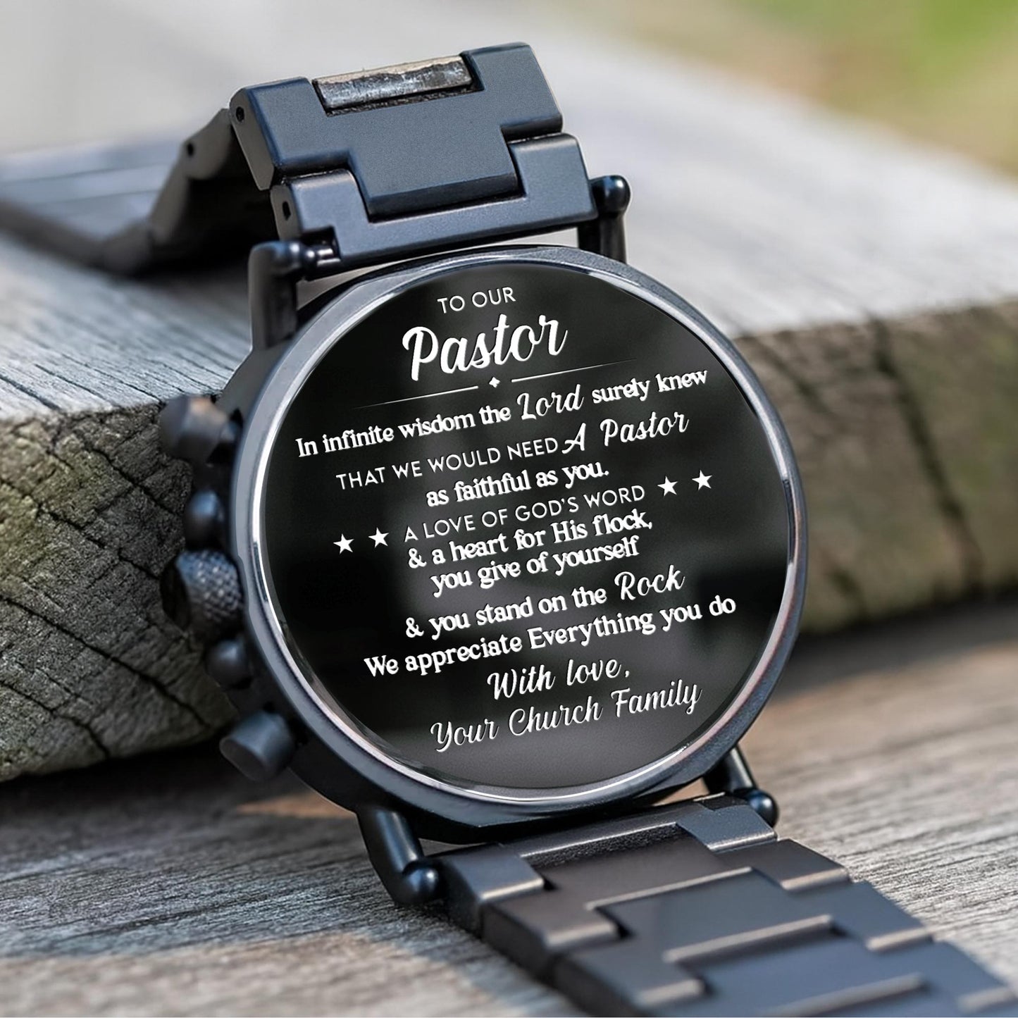 Infinite Wisdom and Love of God, Wooden Texture