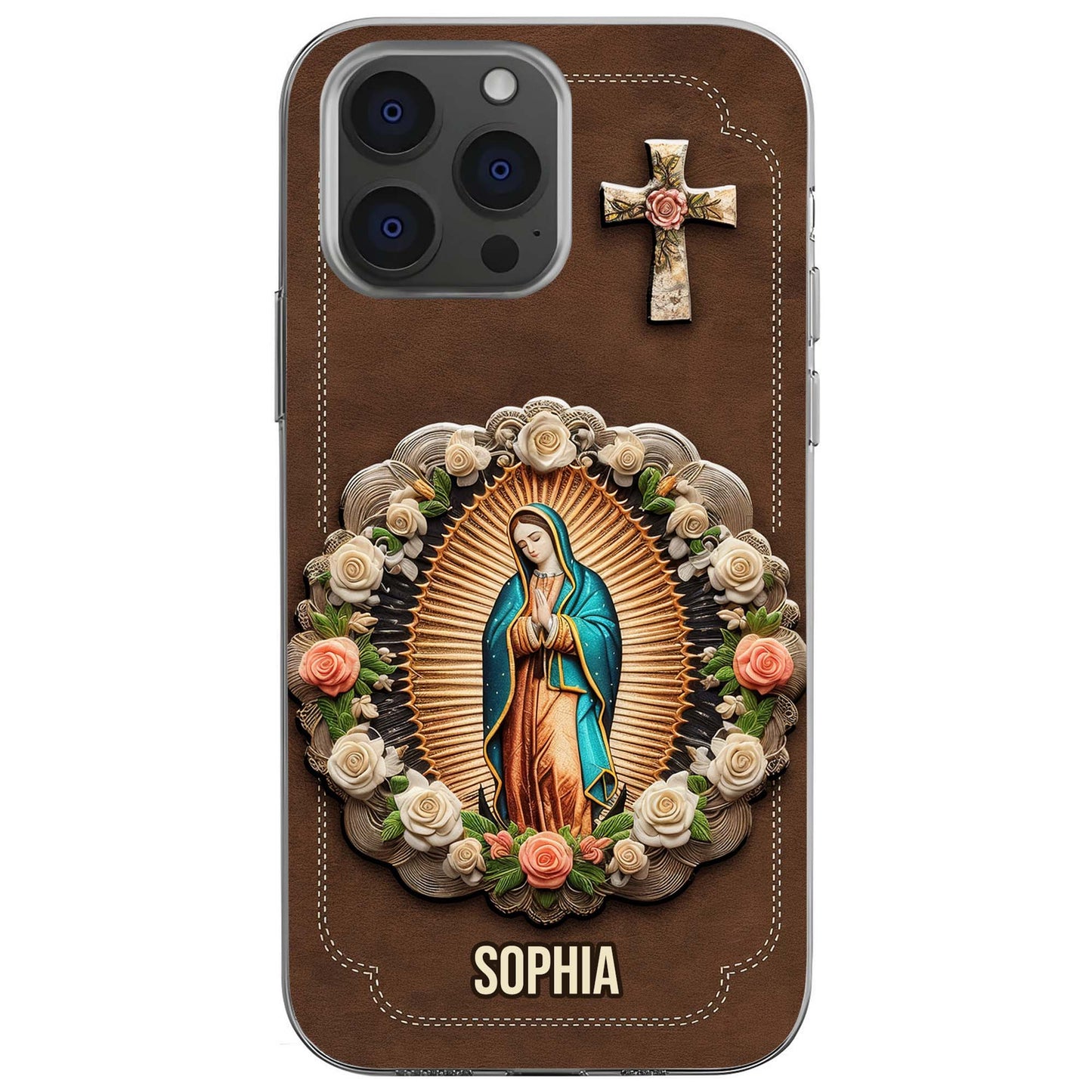 Virgin Mary And Roses Phone Case