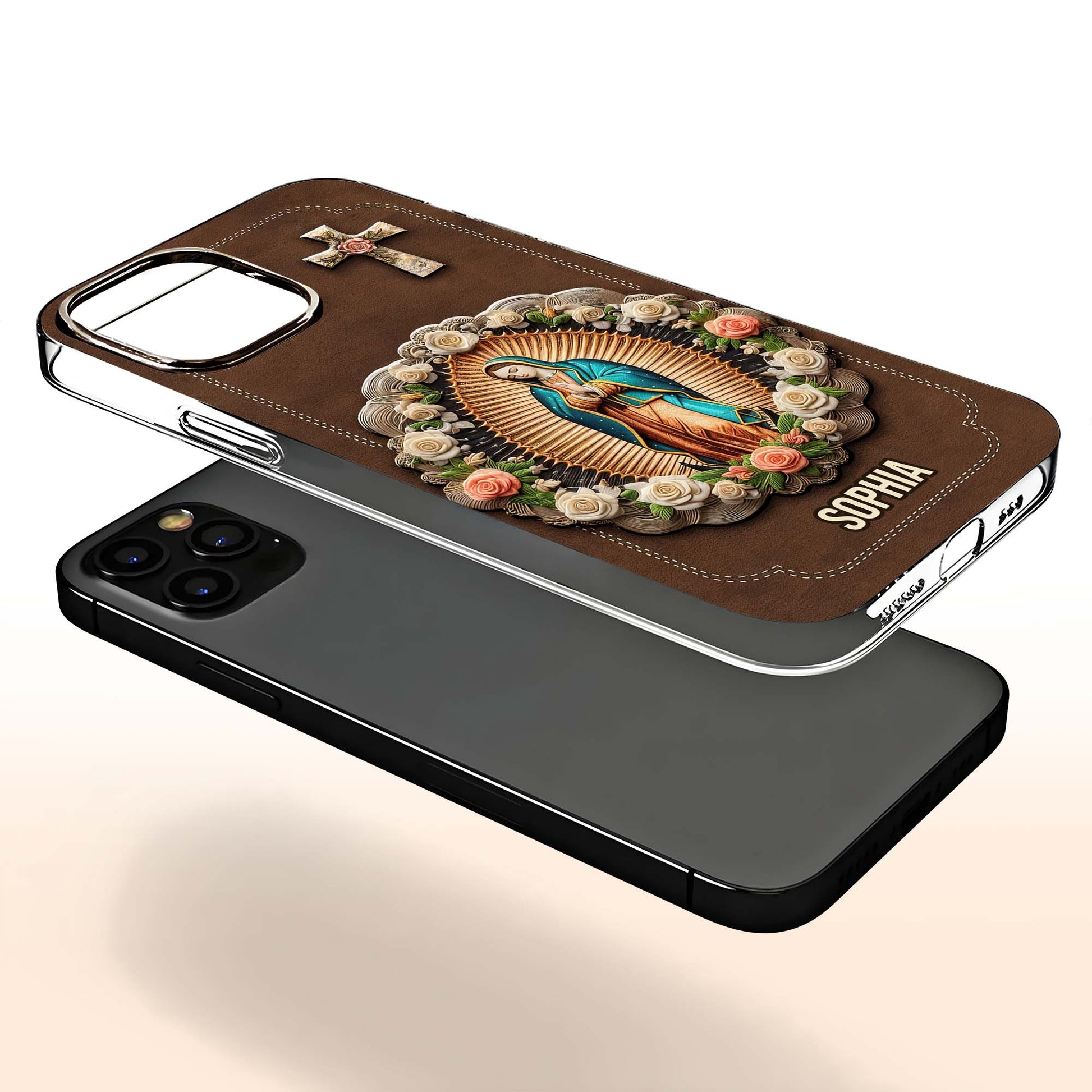 Virgin Mary And Roses Phone Case