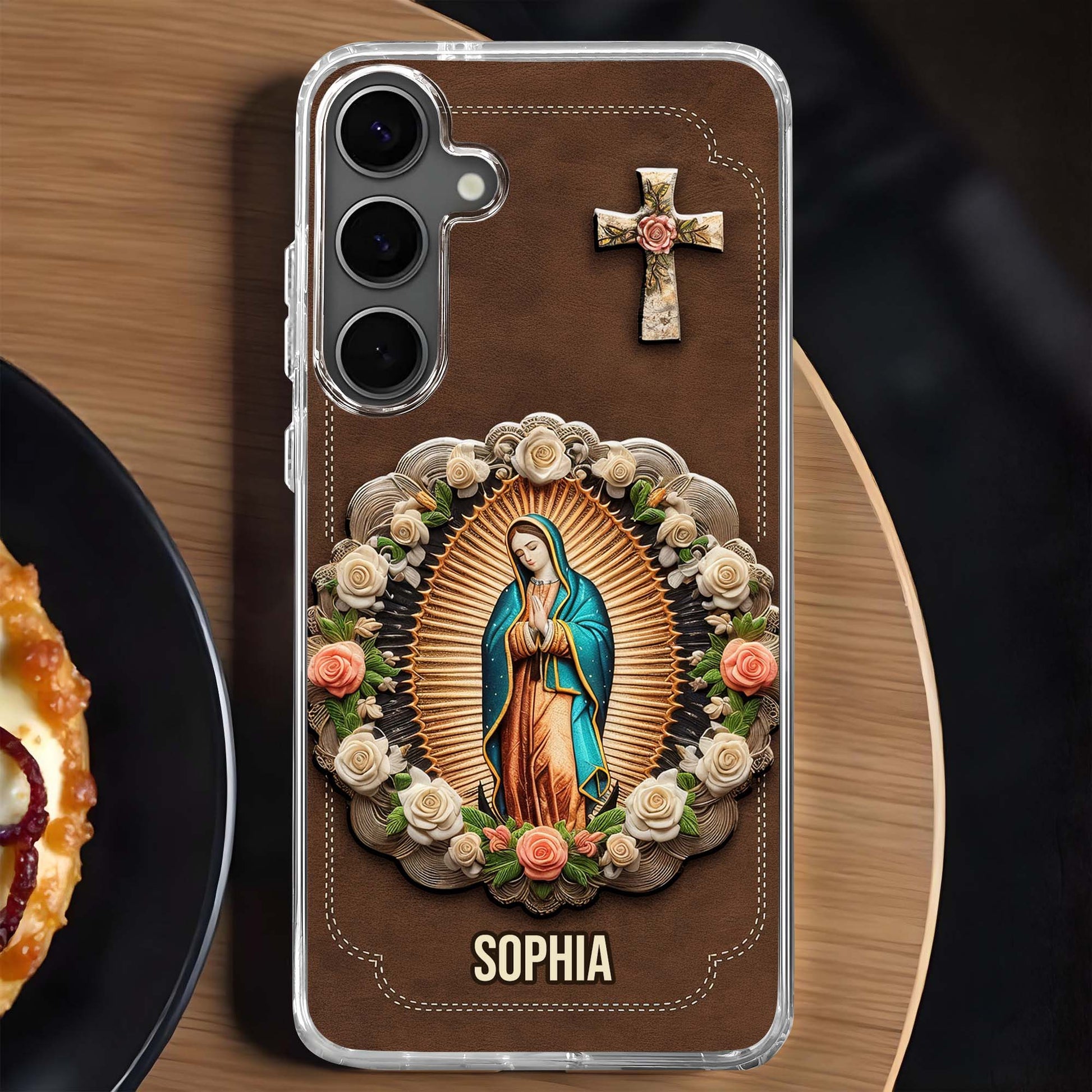 Virgin Mary And Roses Phone Case