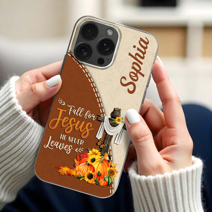 Fall For Jesus He Never Leaves Cross and Pumpkins