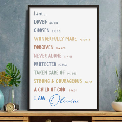 I Am Loved Chosen Wonderfully Made Protected Strong & Courageous