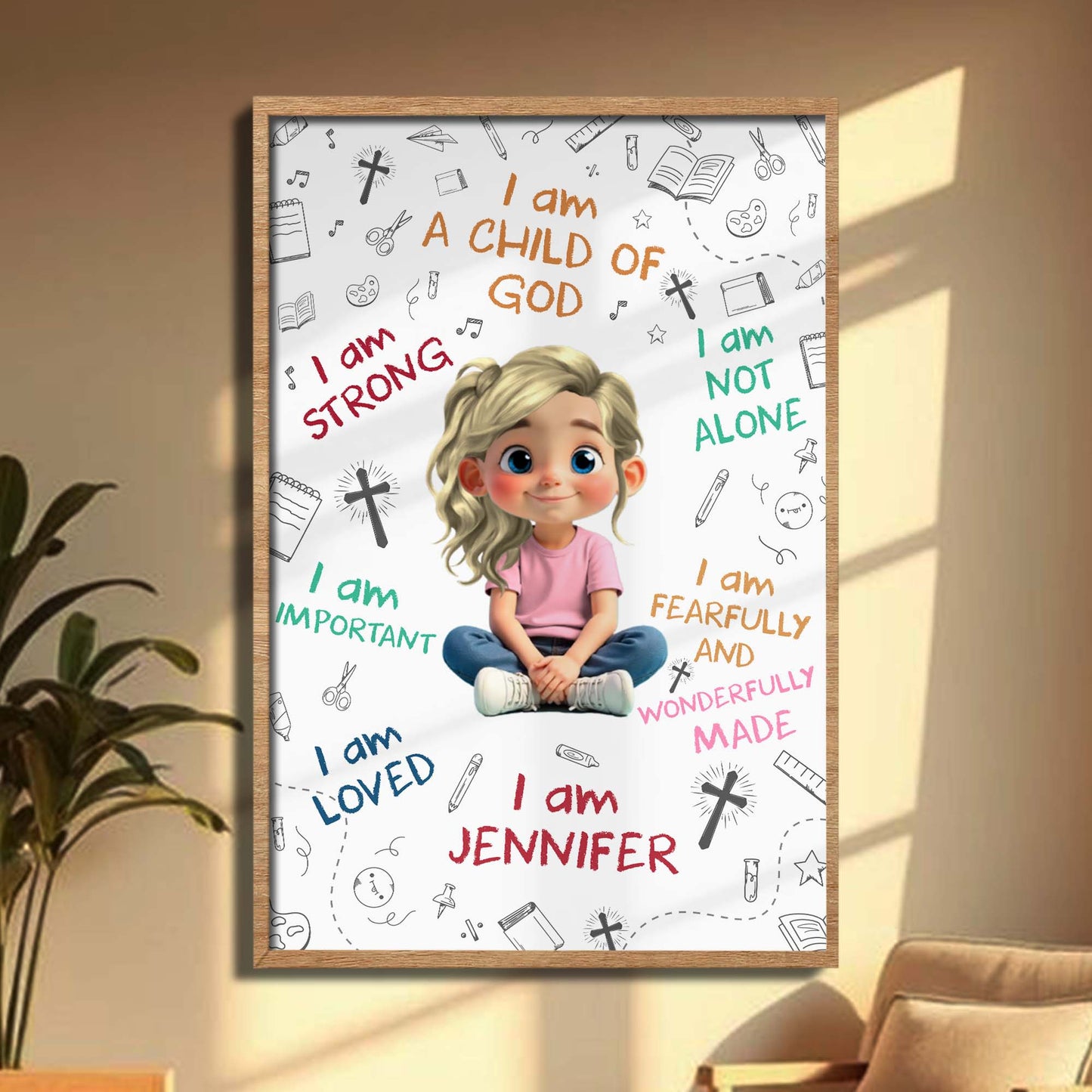 I Am A Child of God, Inspirational Words Poster - Personalized Custom Vertical Poster - FTH105_VPOS