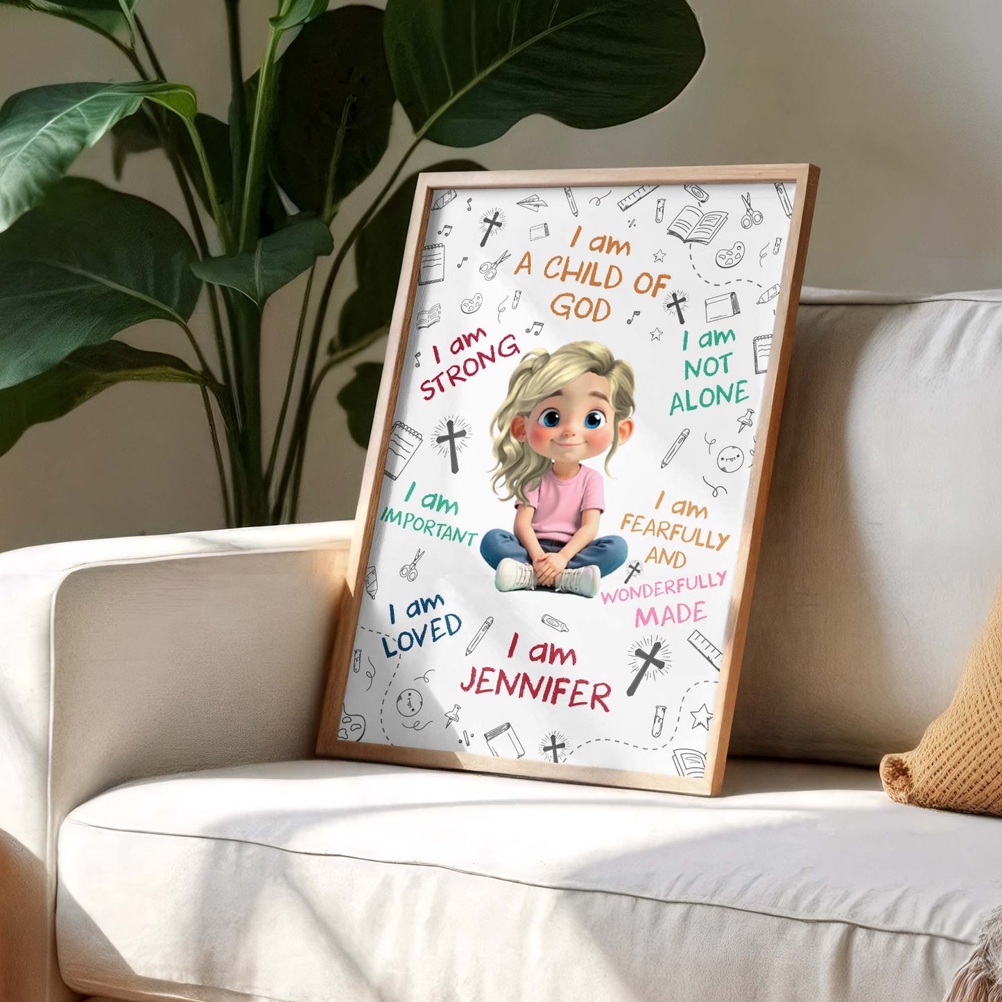 I Am A Child of God, Inspirational Words Poster - Personalized Custom Vertical Poster - FTH105_VPOS