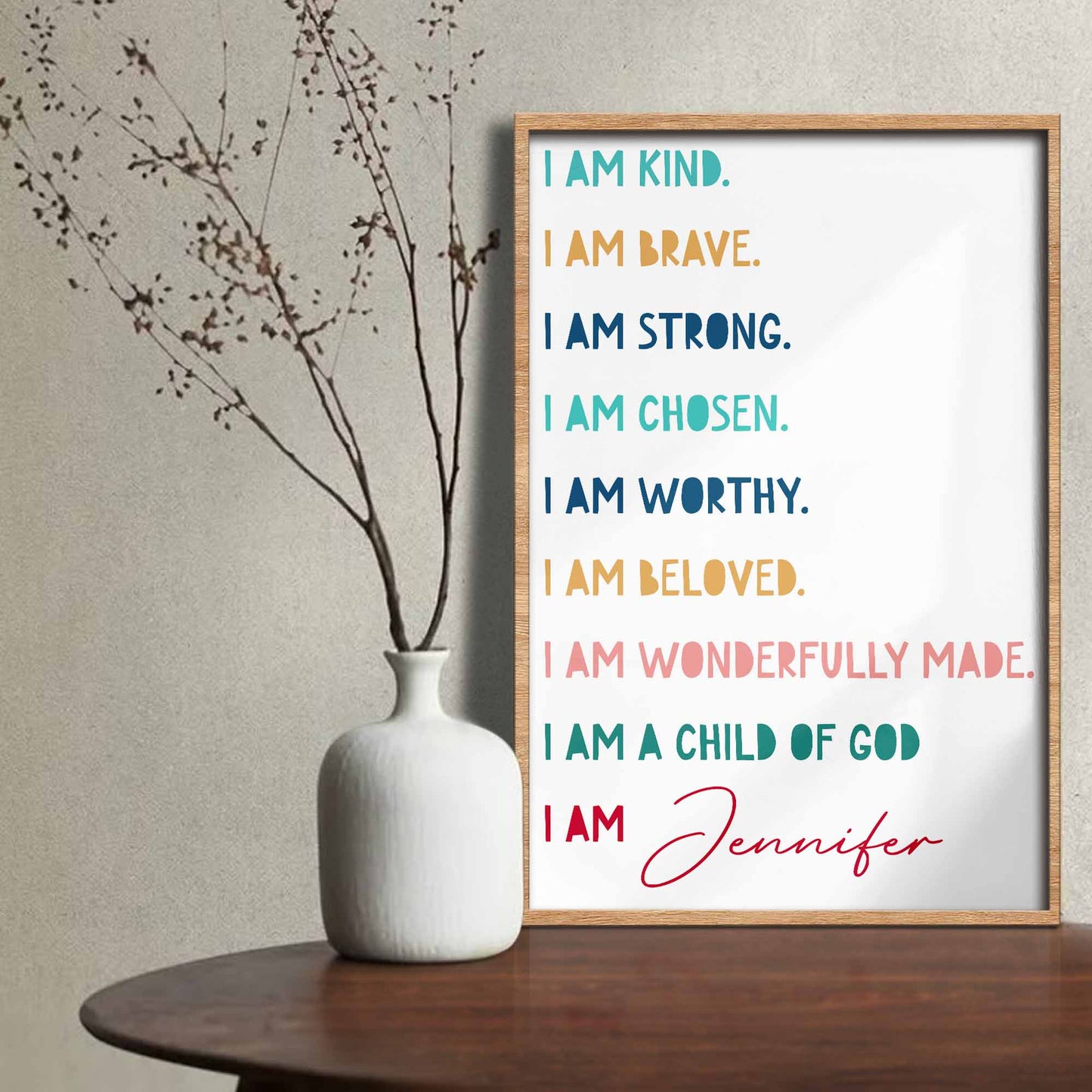 I Am Kind, Brave, Strong, Chosen, Worthy, Beloved, Wonderfully Made, Child Of God