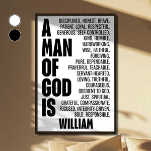 A Man Of God, Inspirational And Spiritual Poster - Personalized Custom Vertical Poster - FTH108_VPOS