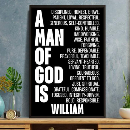A Man Of God, Inspirational And Spiritual Poster