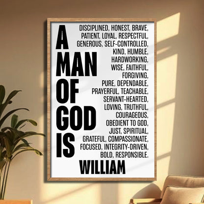 A Man Of God, Inspirational And Spiritual Poster