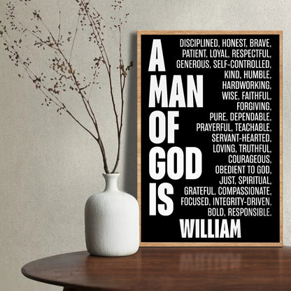 A Man Of God, Inspirational And Spiritual Poster