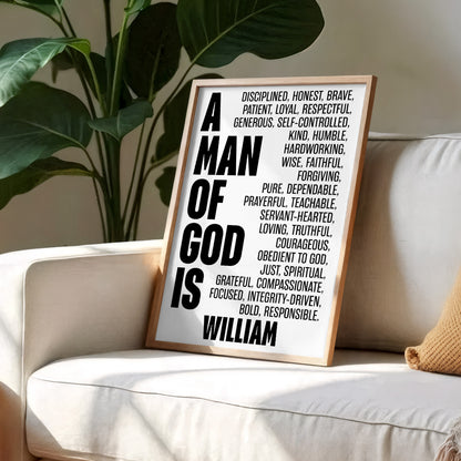 A Man Of God, Inspirational And Spiritual Poster