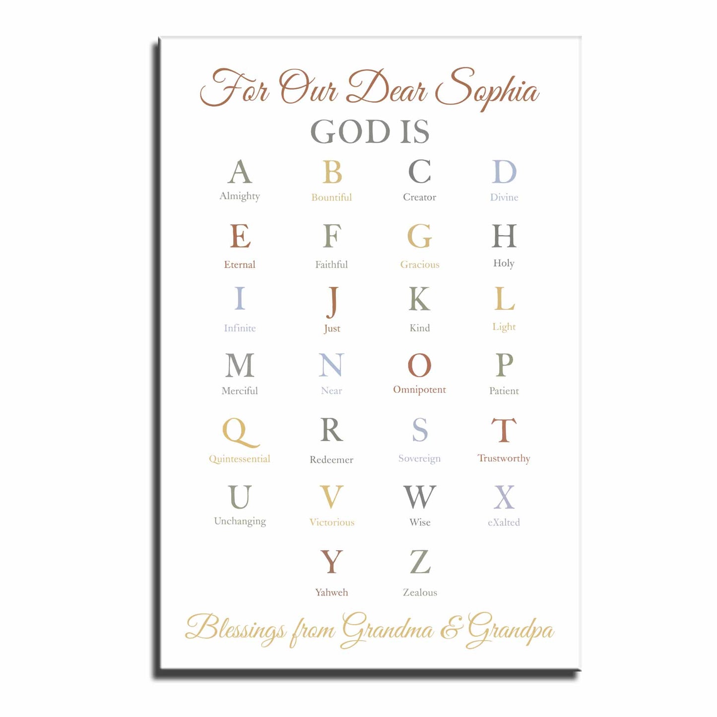 God Is A-Z Attributes, Blessings From Grandma And Grandpa