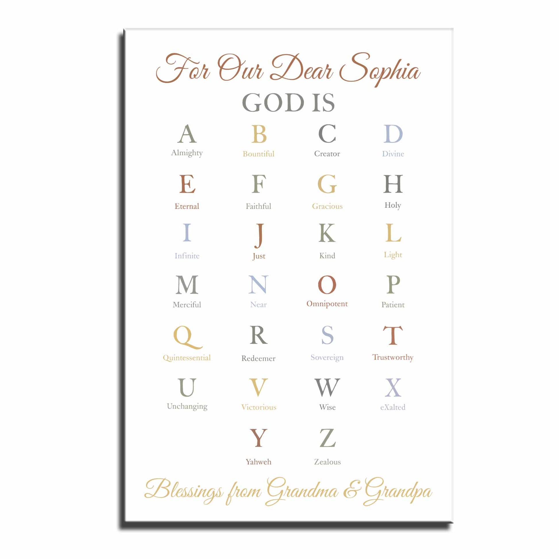 God Is A-Z Attributes, Blessings From Grandma And Grandpa