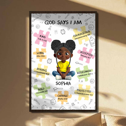 God Says I Am Kind, Loyal, Strong, Bold, Capable