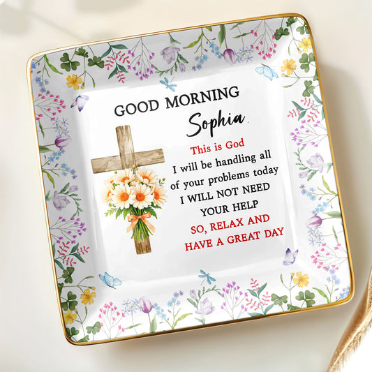 Good Morning, This Is God, Cross and Flowers Design