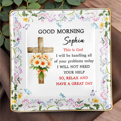 Good Morning, This Is God, Cross and Flowers Design