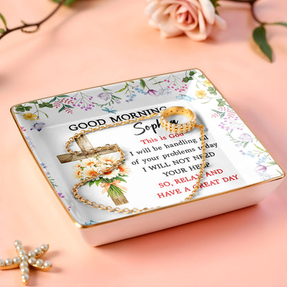 Good Morning, This Is God, Cross and Flowers Design