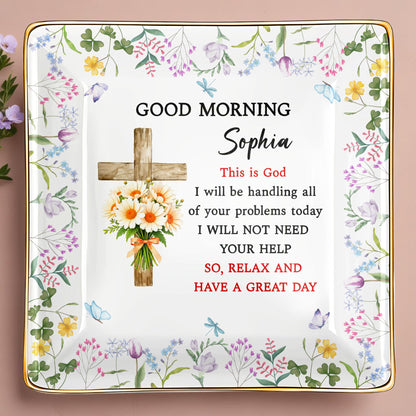 Good Morning, This Is God, Cross and Flowers Design