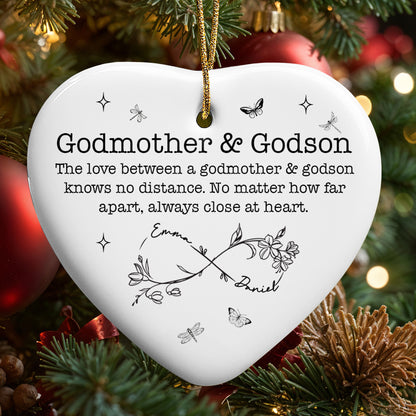 Love Between Godmother And Godson, Flowers And Butterflies