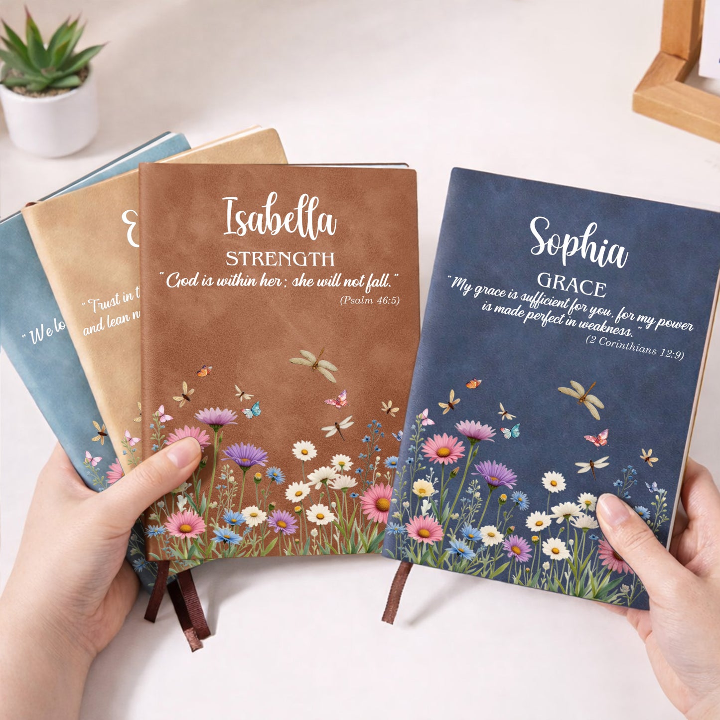 Grace and Joy Scripture, Flowers and Butterflies