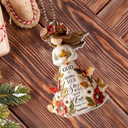 God Is Within Her She Will Not Fall Angel Cross Flowers