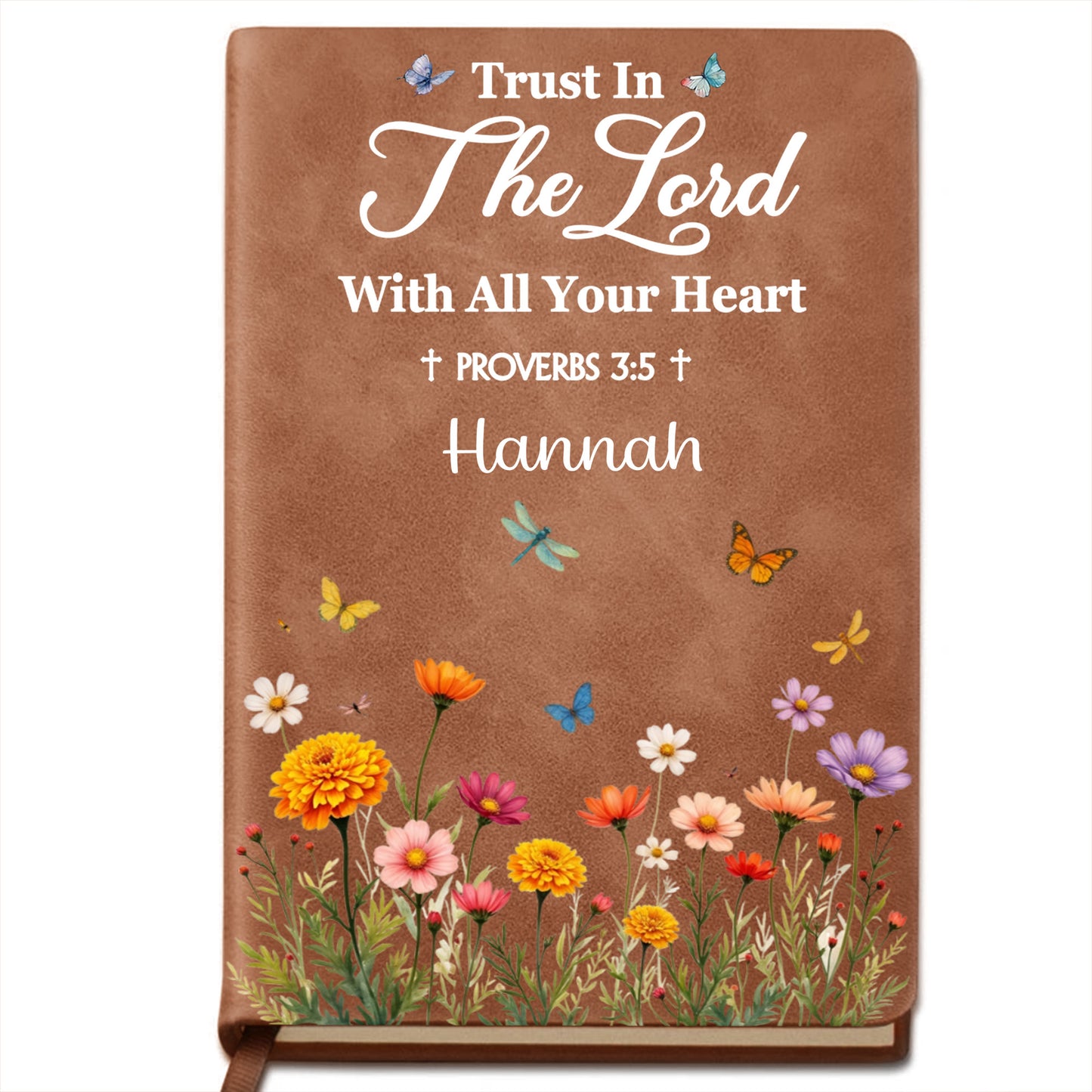 Trust In The Lord With All Your Heart, Flowers And Butterflies