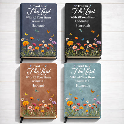 Trust In The Lord With All Your Heart, Flowers And Butterflies