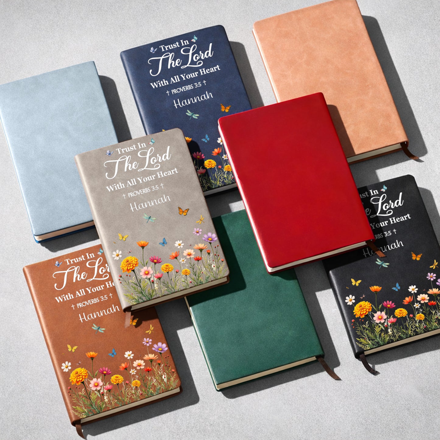 Trust In The Lord With All Your Heart, Flowers And Butterflies