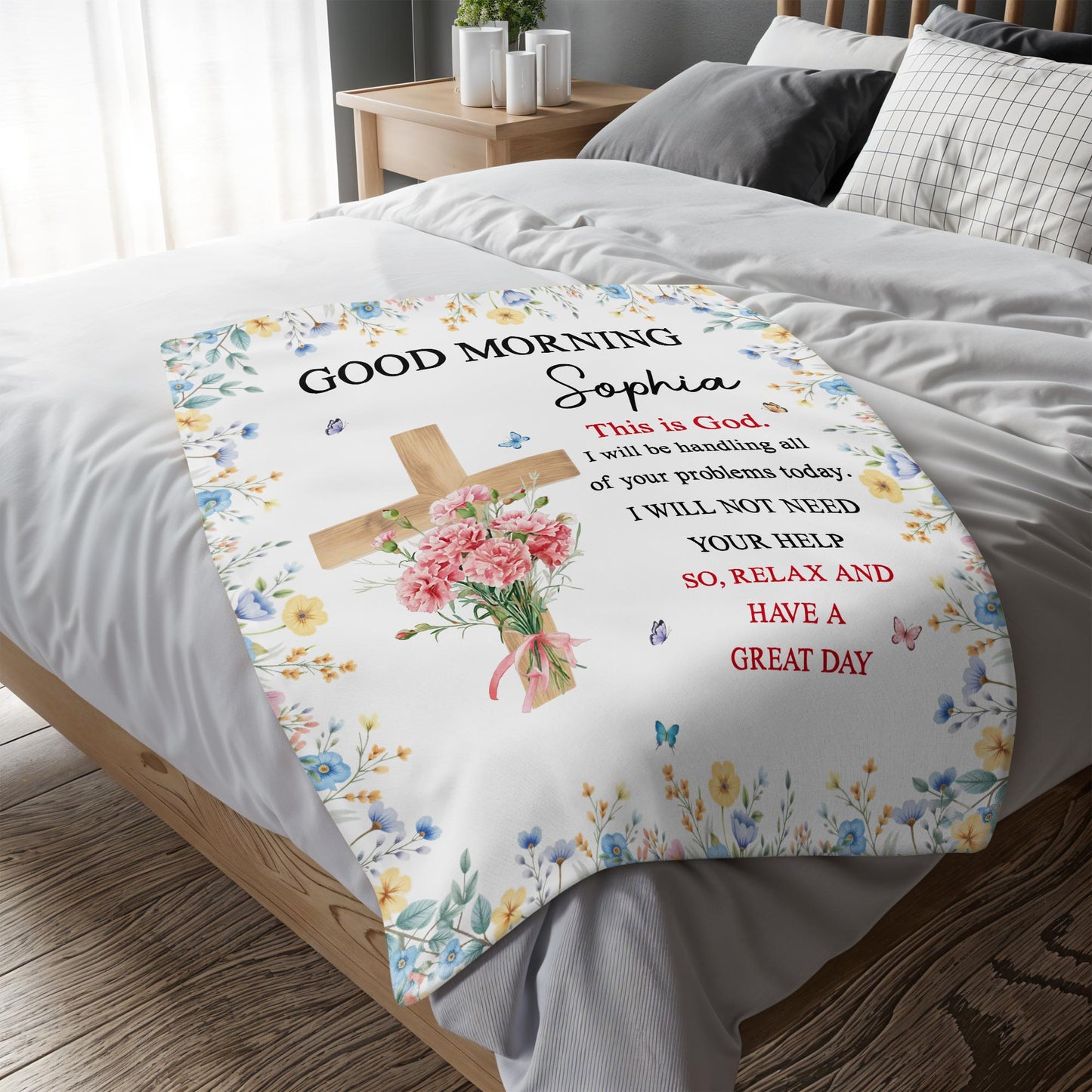 Good Morning, This Is God, Cross and Flowers