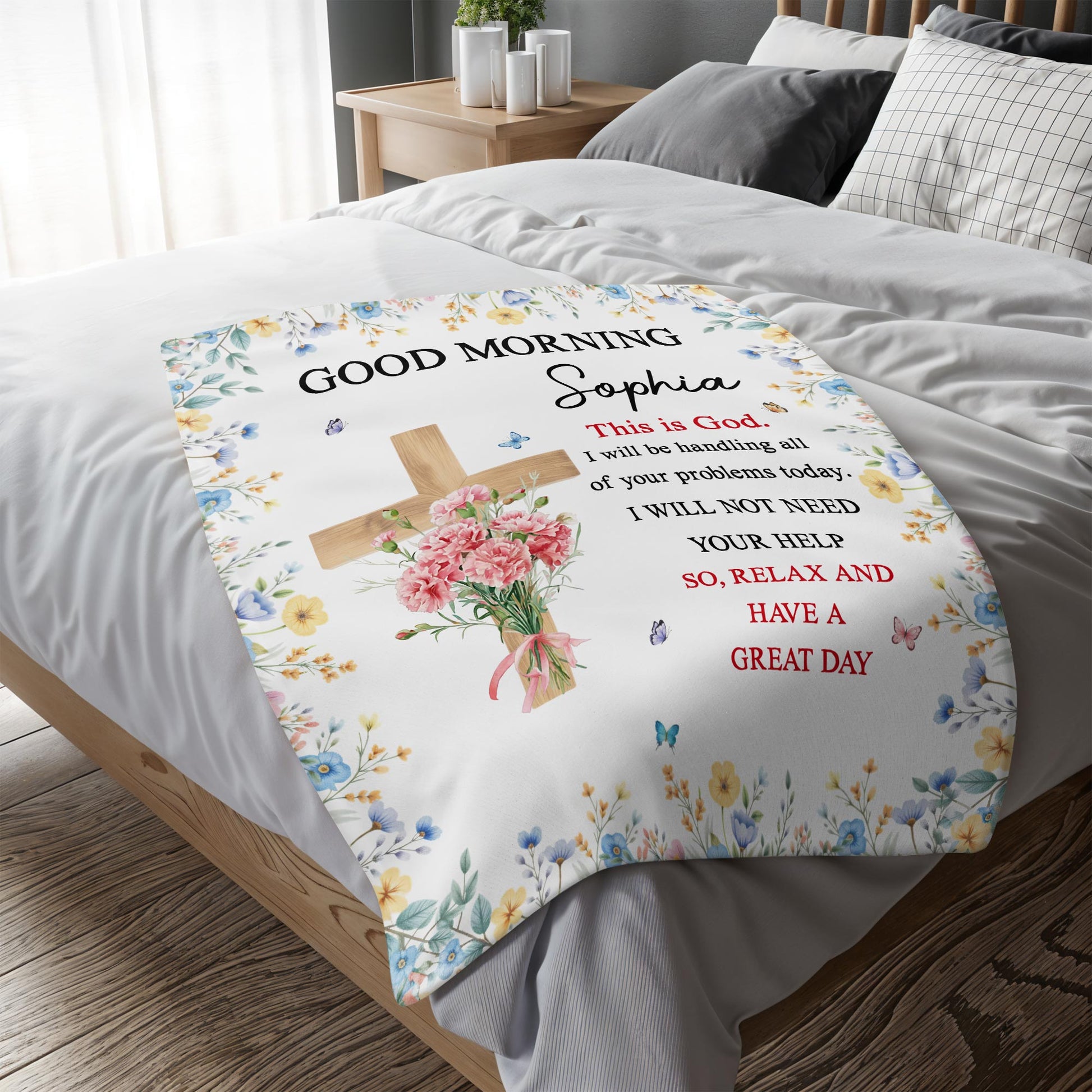 Good Morning, This Is God, Cross and Flowers