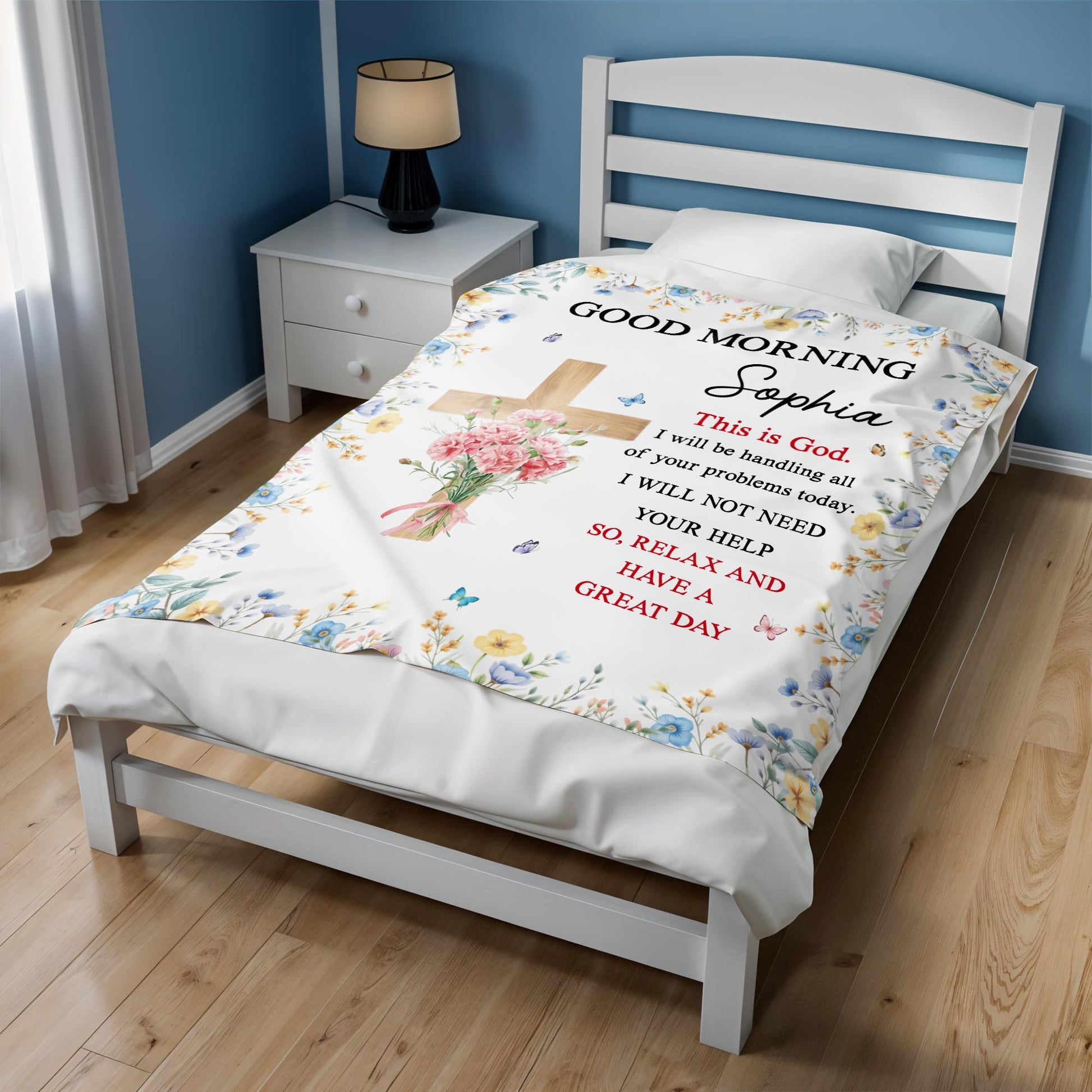 Good Morning, This Is God, Cross and Flowers