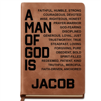 A Man Of God Is Faithful Strong Religious Typography Design