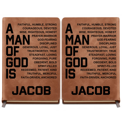 A Man Of God Is Faithful Strong Religious Typography Design