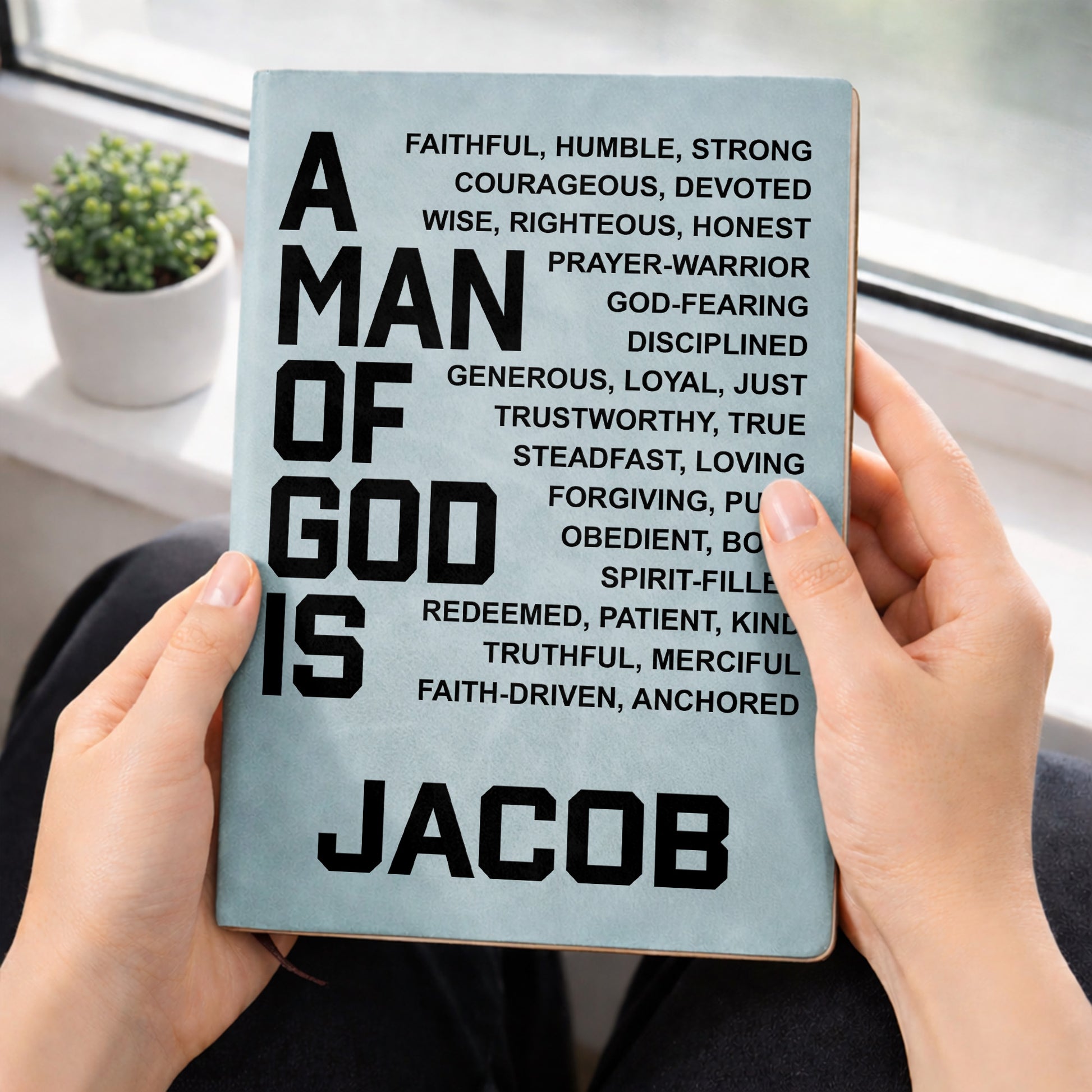 A Man Of God Is Faithful Strong Religious Typography Design