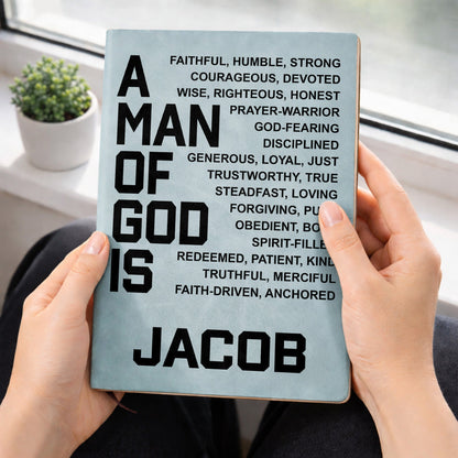 A Man Of God Is Faithful Strong Religious Typography Design