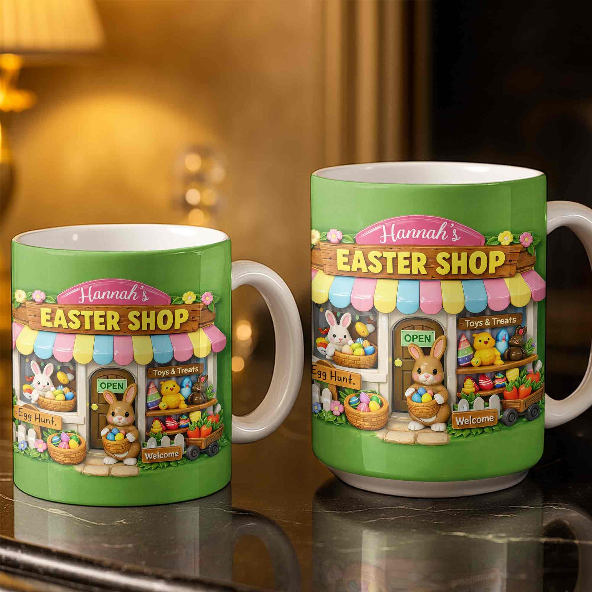 Easter Shop Egg Hunt With Bunnies And Chicks Design
