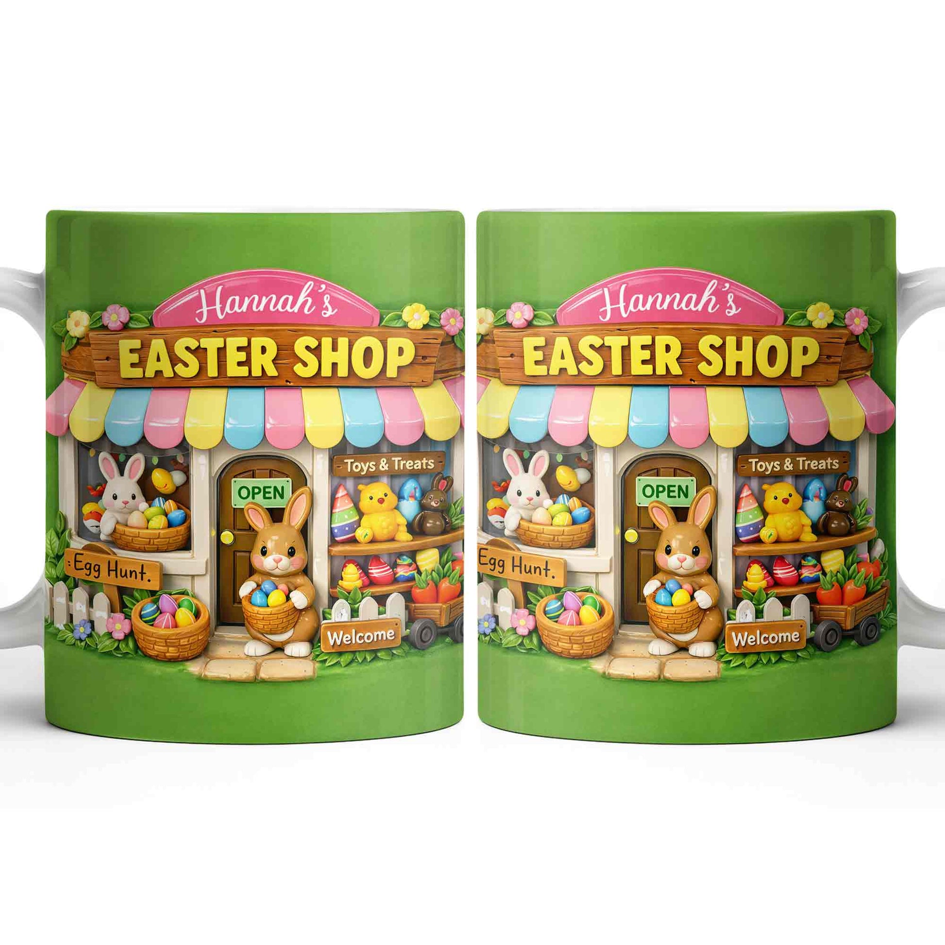 Easter Shop Egg Hunt With Bunnies And Chicks Design