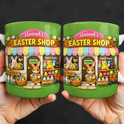 Easter Shop Egg Hunt With Bunnies And Chicks Design