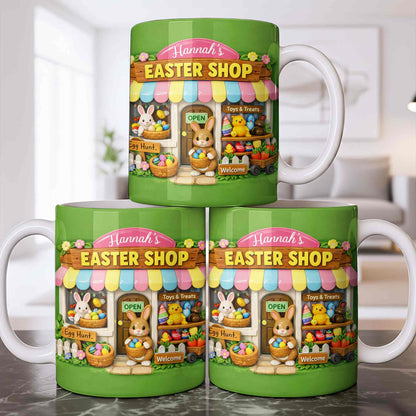 Easter Shop Egg Hunt With Bunnies And Chicks Design