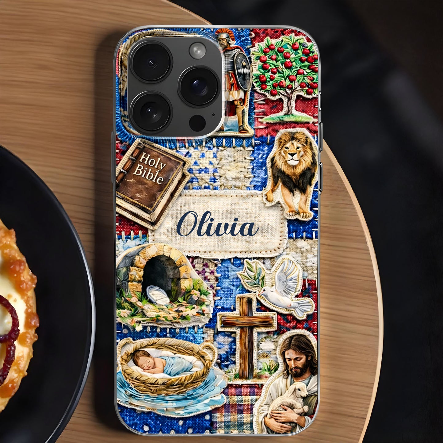 Holy Bible Cross And Jesus Religious Patchwork Design