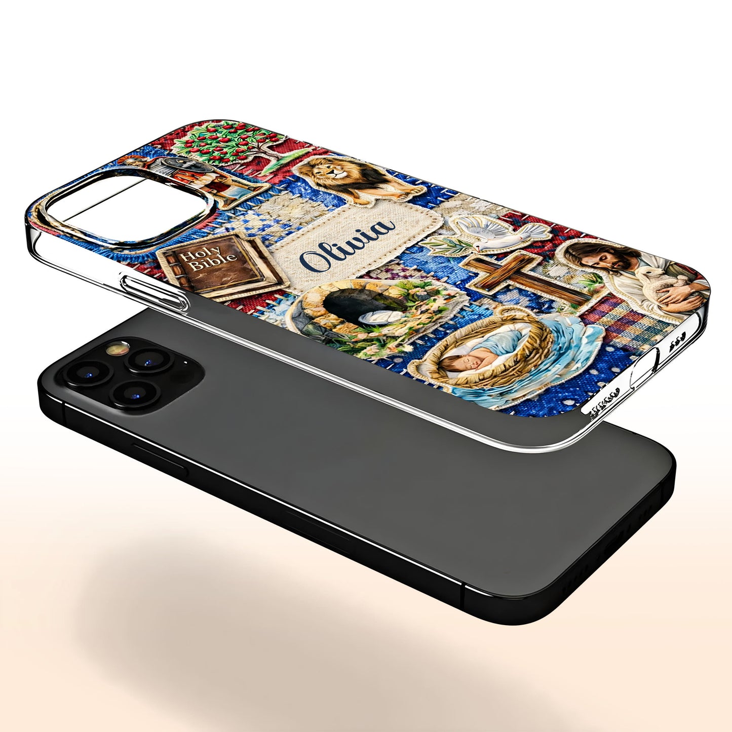 Holy Bible Cross And Jesus Religious Patchwork Design