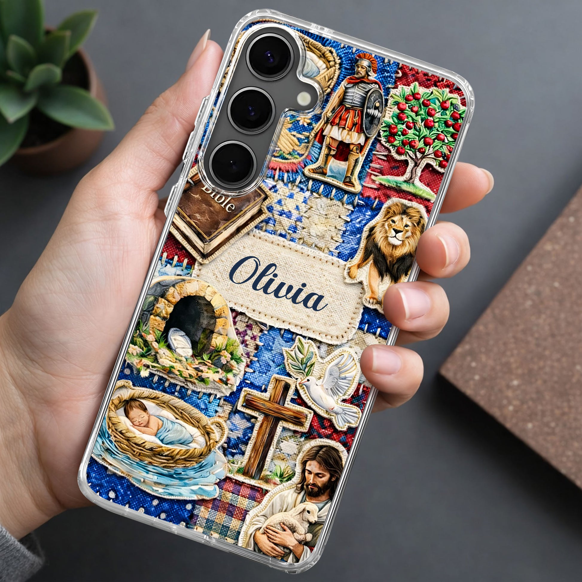 Holy Bible Cross And Jesus Religious Patchwork Design