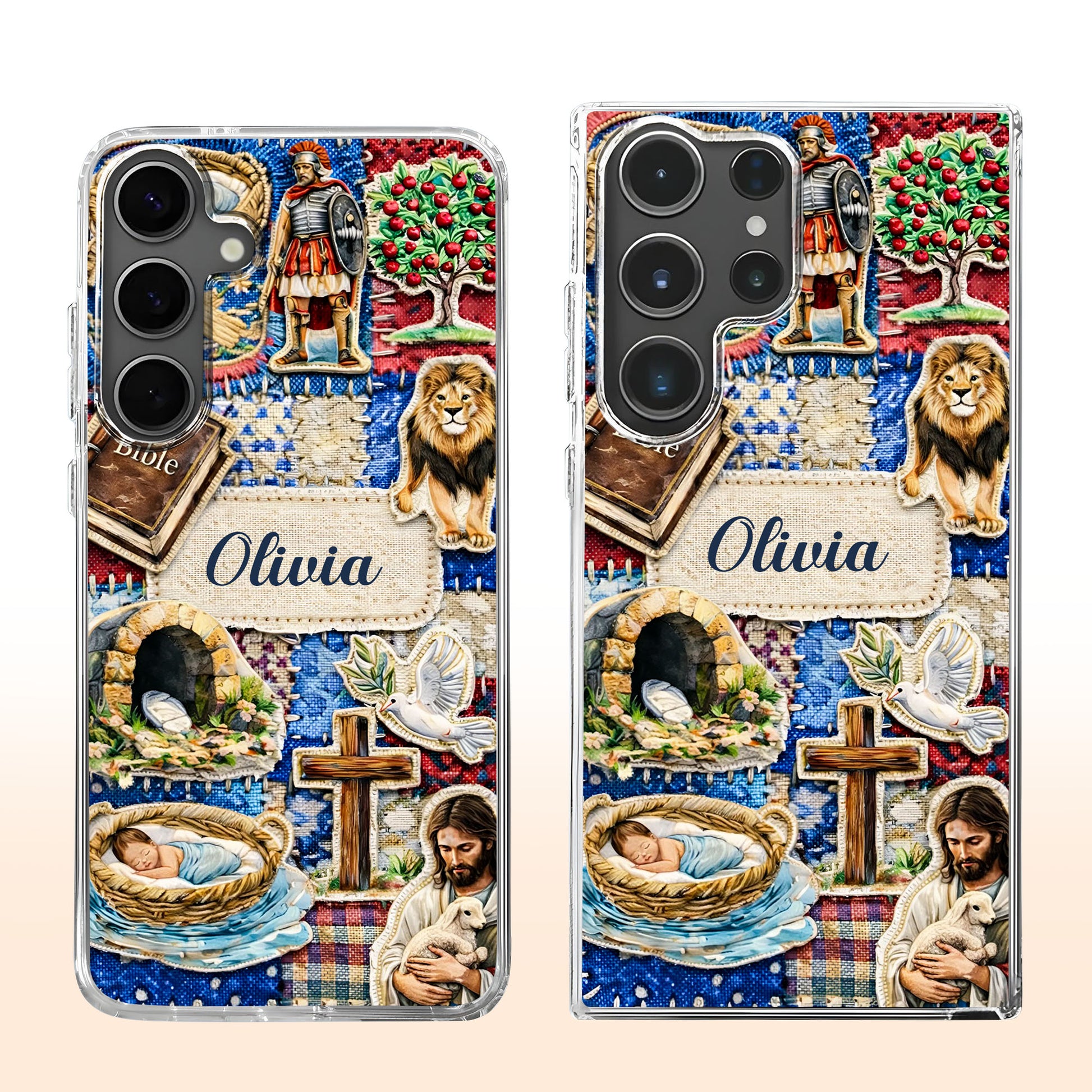 Holy Bible Cross And Jesus Religious Patchwork Design