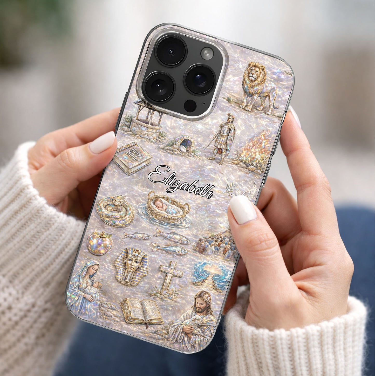 Divine Journey Through Faith With Holy Bible And Sacred Symbols