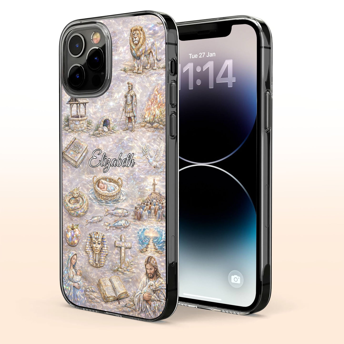 Divine Journey Through Faith With Holy Bible And Sacred Symbols