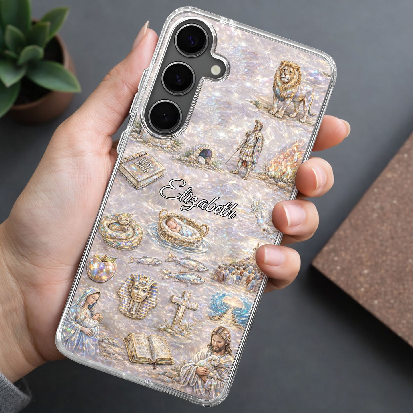 Divine Journey Through Faith With Holy Bible And Sacred Symbols