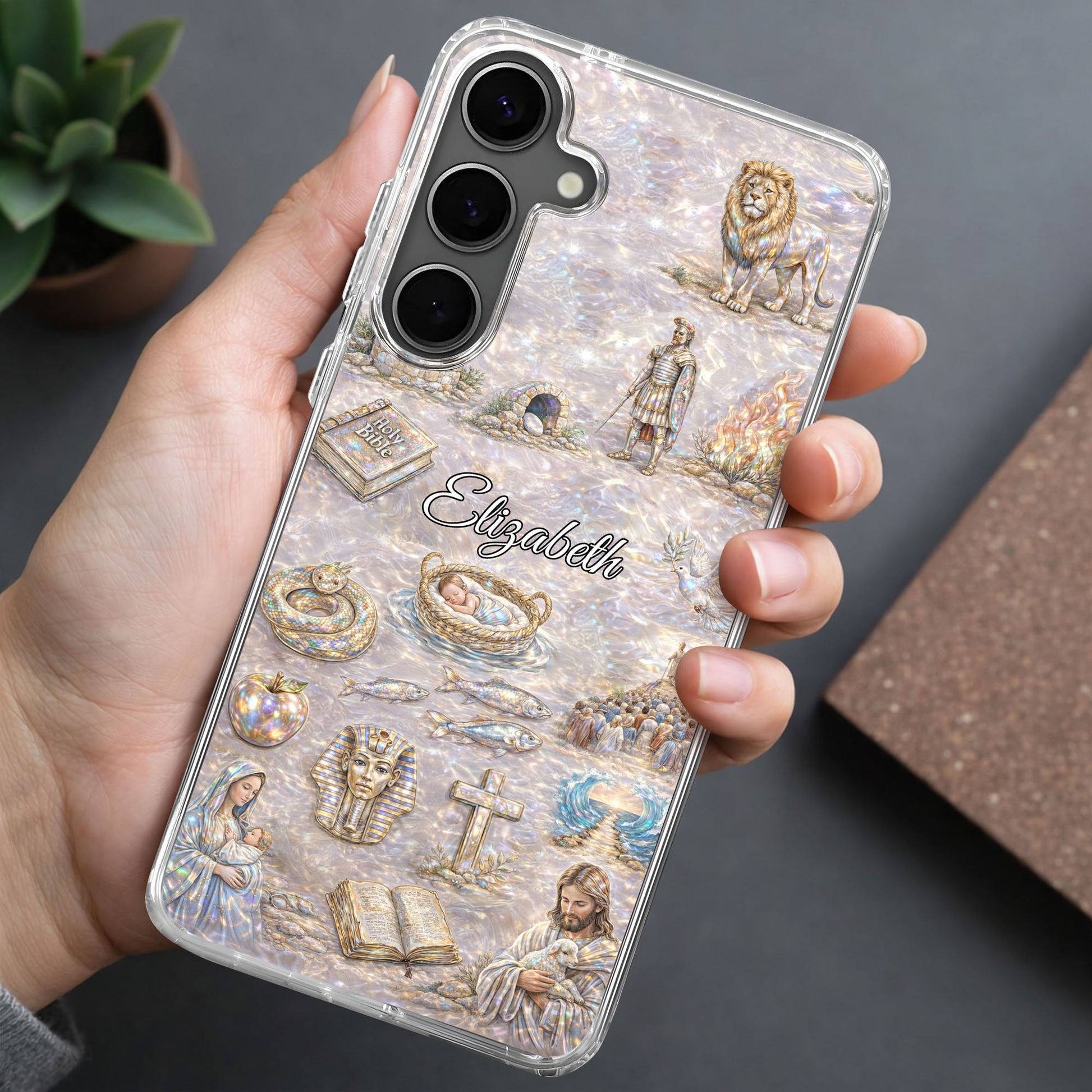 Divine Journey Through Faith With Holy Bible And Sacred Symbols