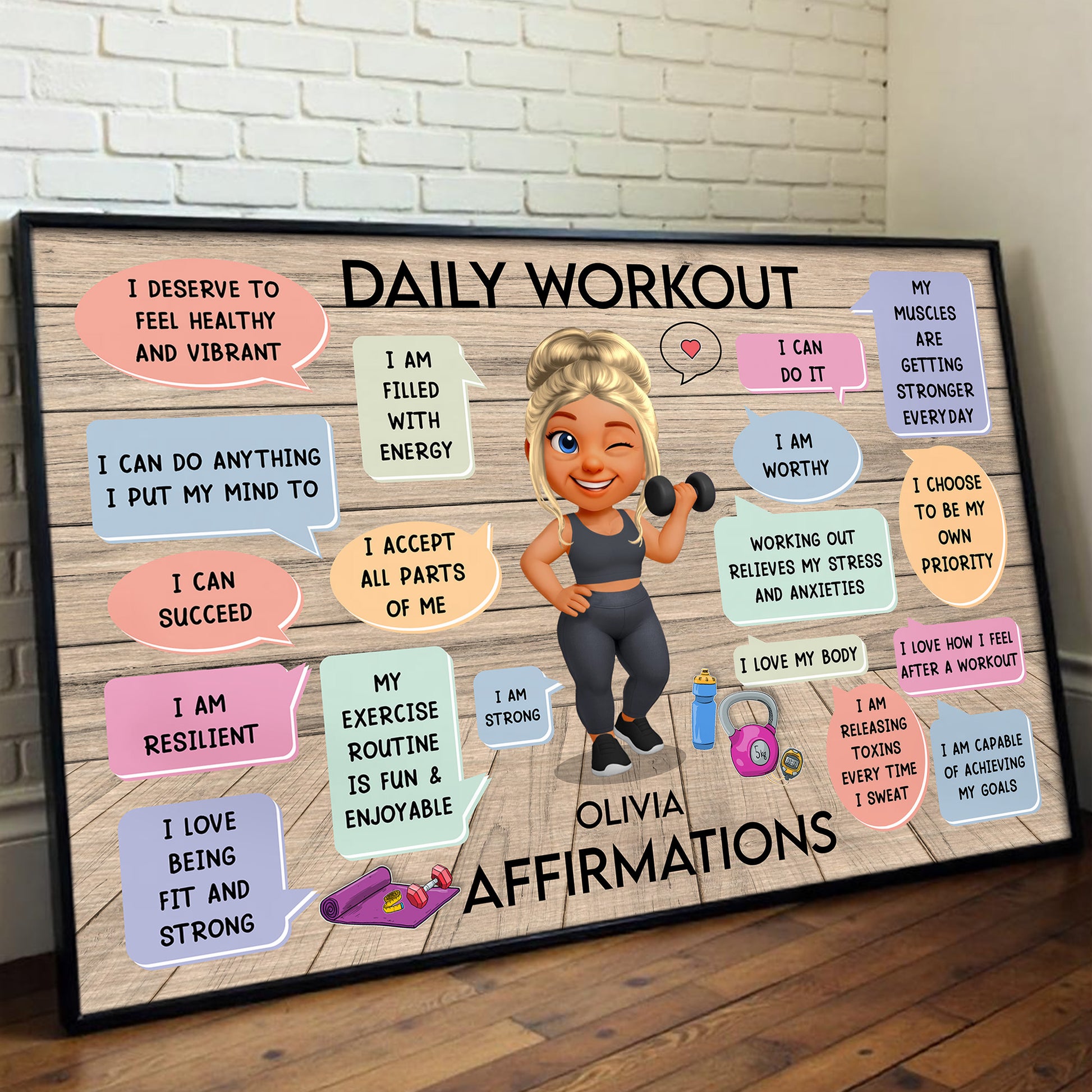 Daily Workout Olivia Affirmations For Fitness Lovers
