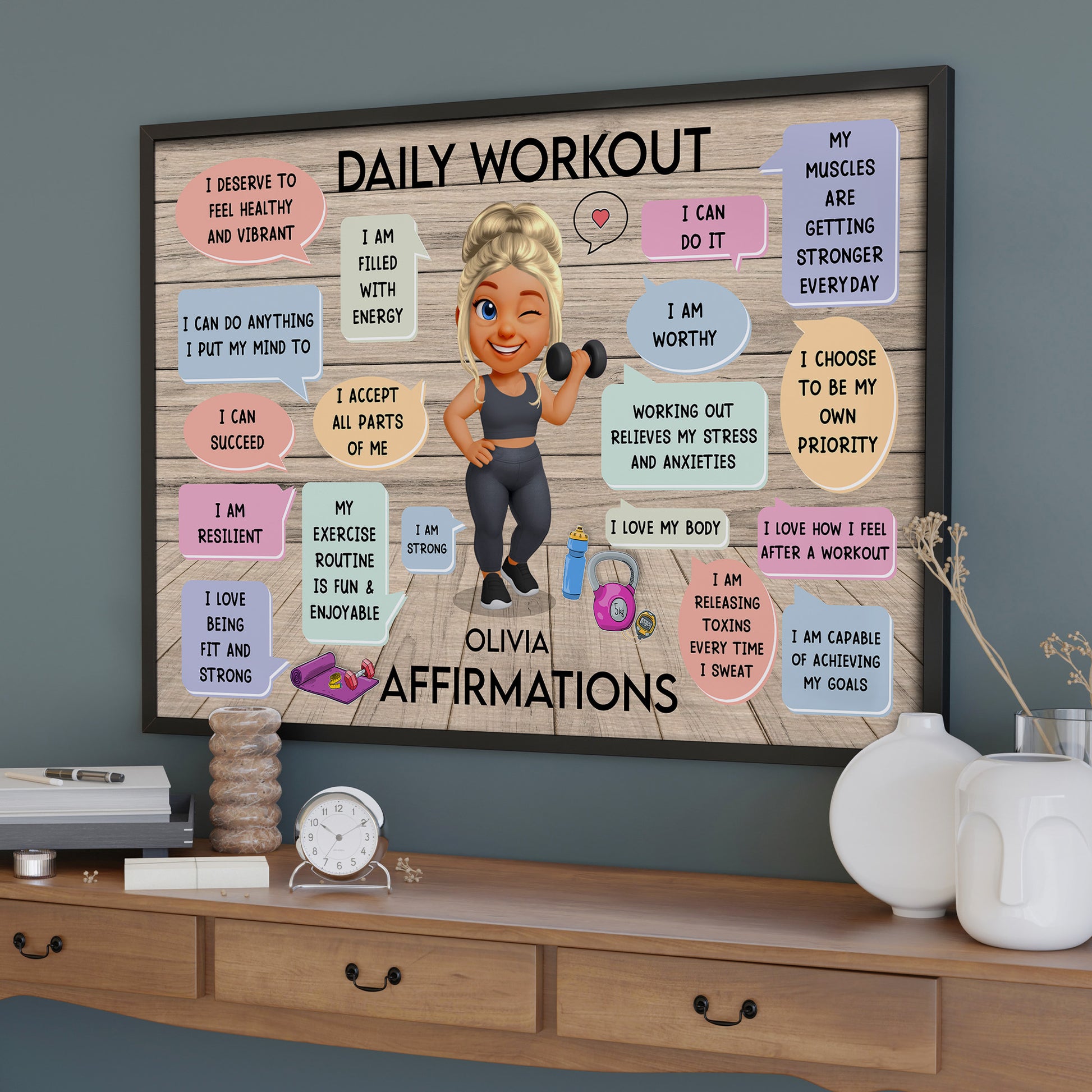 Daily Workout Olivia Affirmations For Fitness Lovers
